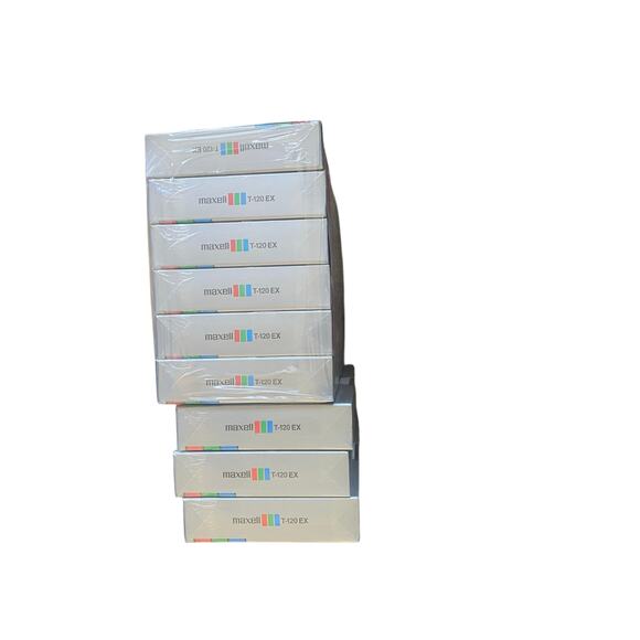 NWT MAXELL EX T-120 Blank VHS Tapes X9 - Picture 1 of 6